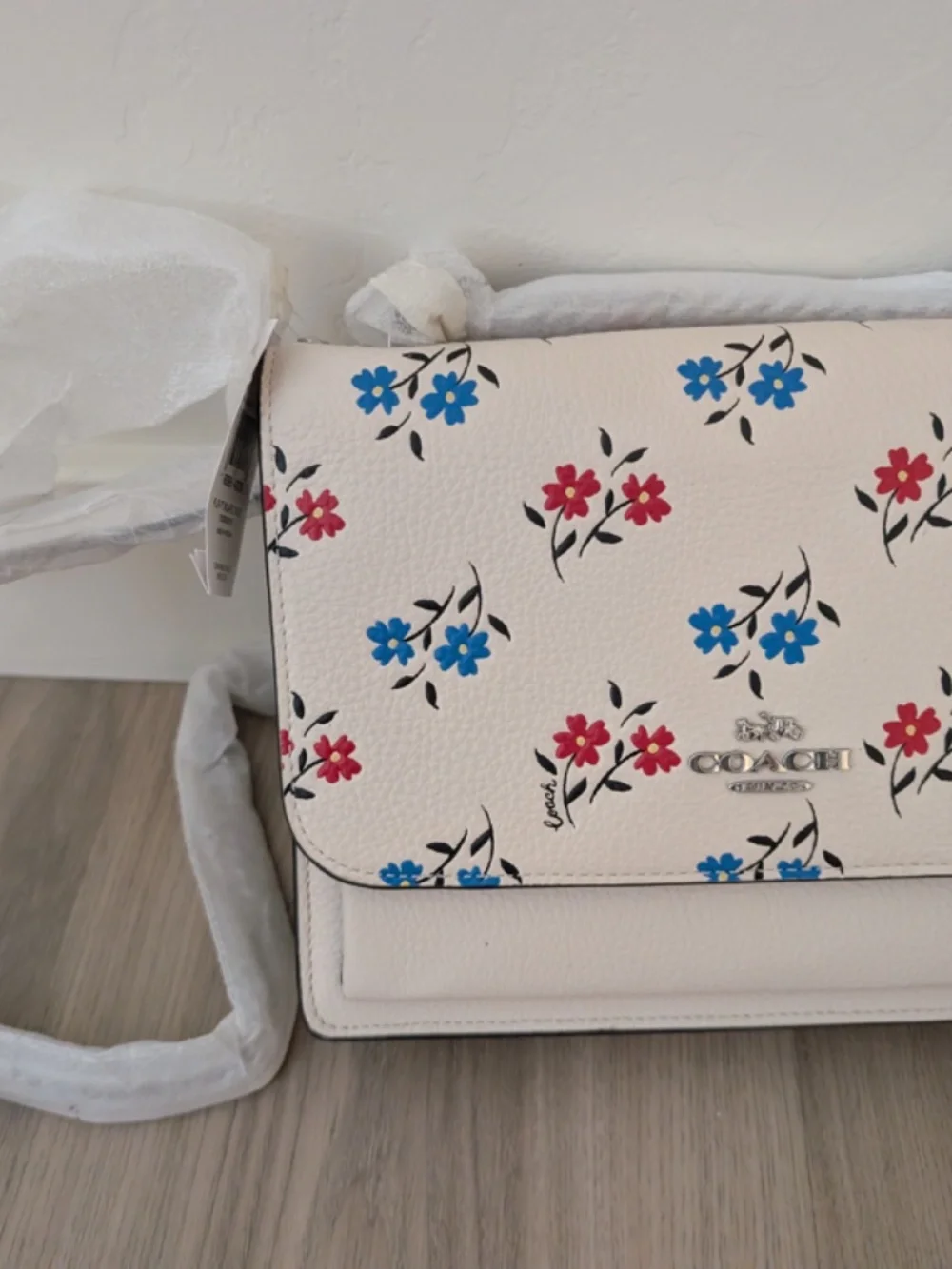 Coach Red/Blue Flower Purse